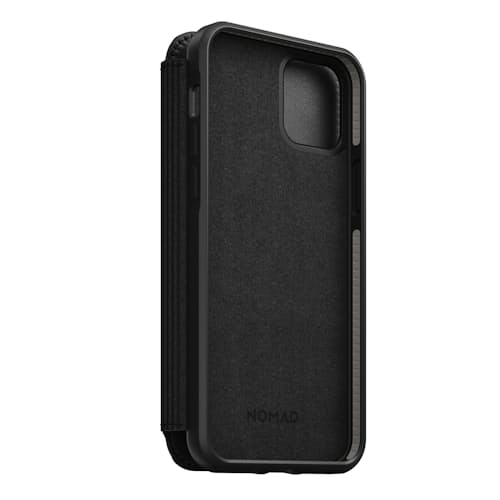 laydown image of Rugged Leather Folio iPhone 12 /iPhone 12 Pro Case