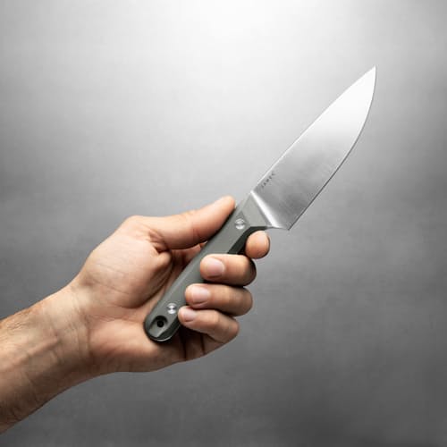 laydown image of The Hells Canyon Chef Knife