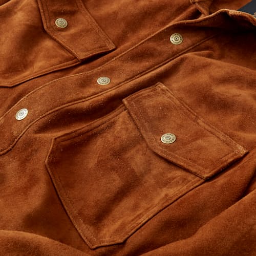 laydown image of Golden Bear Suede Shirt
