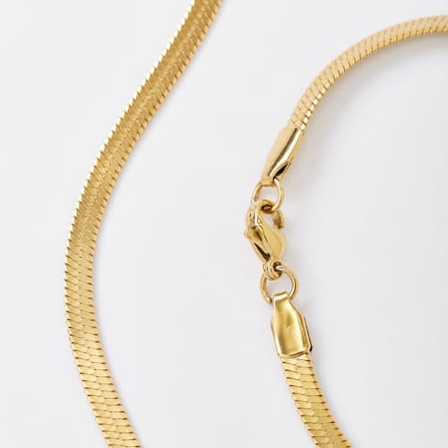 laydown image of Women's Herringbone Choker Necklace