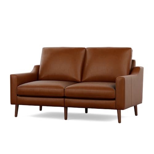 laydown image of Nomad Leather Loveseat