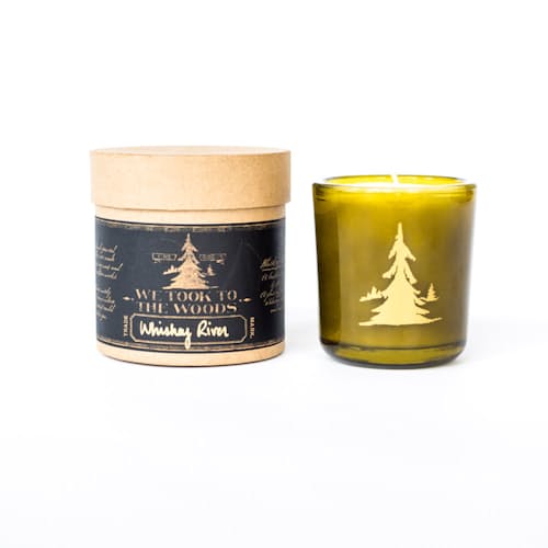 laydown image of Whiskey River Candle