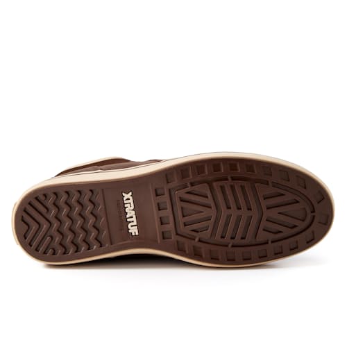 laydown image of Leather Ankle Deck Boot