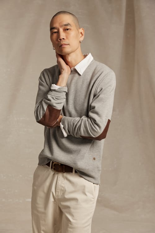 on model image of Terry Dover Sweatshirt