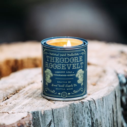 laydown image of Theodore Roosevelt Candle