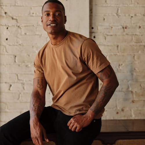 lifestyle image of Supima Crew T-Shirt
