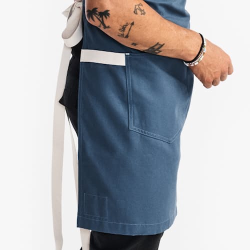 laydown image of Brushed Canvas Cross Back Apron
