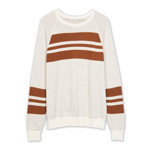 laydown image of Reversible Cotton Silk Crew