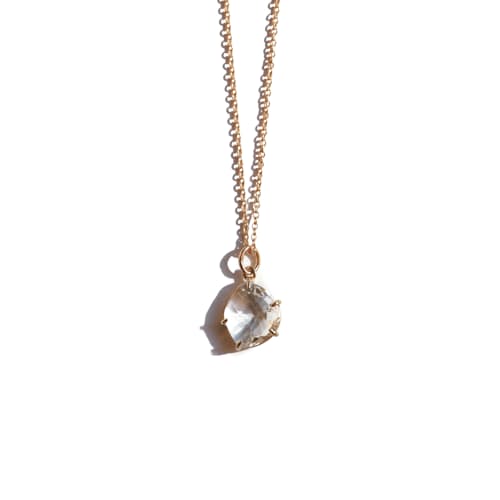 laydown image of Gold Crystal Claw Necklace