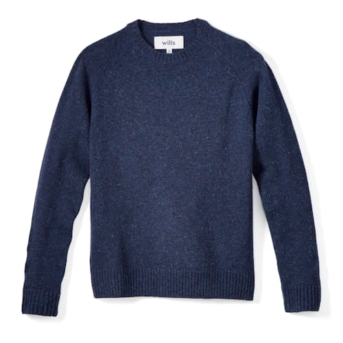 laydown image of Speckled Merino Wool Crewneck Sweater