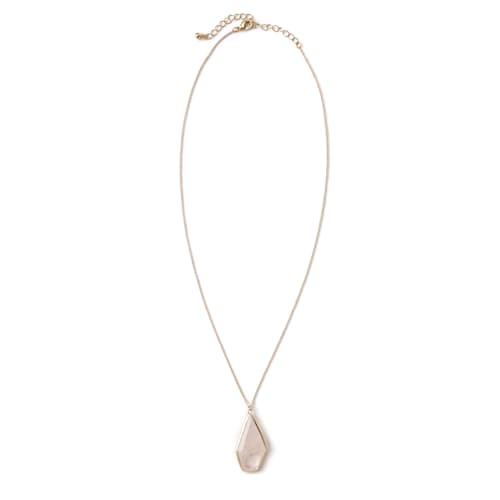 laydown image of Women's Signature Rose Quartz Pendant