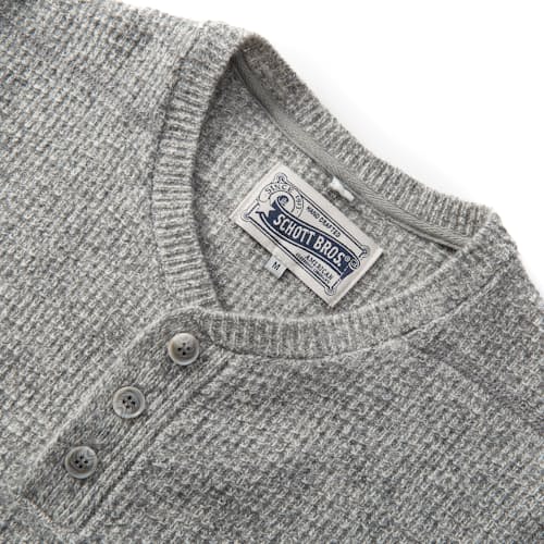 laydown image of Button Henley Sweater