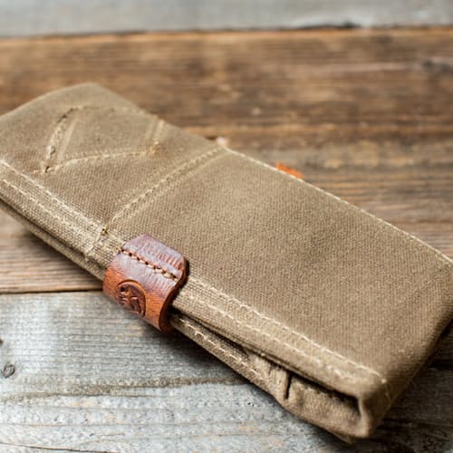 laydown image of DO NOT USE  Waxed Canvas Pipe Roll