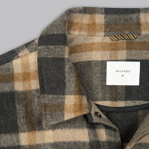 laydown image of Plaid Mo Shirt Jacket