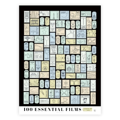 laydown image of 100 Essential Films Scratch Off