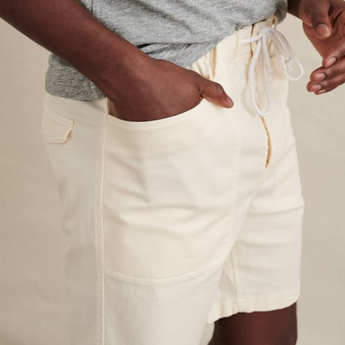 laydown image of Pull on Button Fly Short - 8"