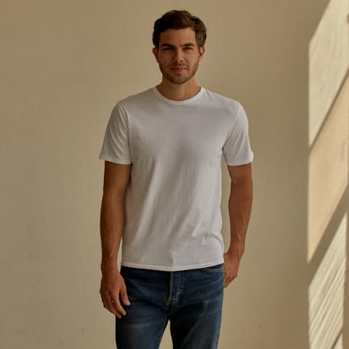 lifestyle image of Supima Crew T-Shirt