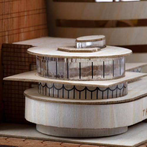laydown image of DIY Guggenheim Museum Architectural Model