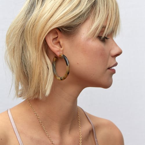 laydown image of Capped Horn Hoops