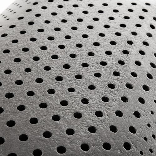 laydown image of Zoned Dough Mid Loft Charcoal Pillow - Queen