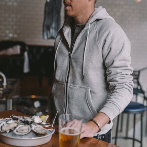 laydown image of 10-Year Full Zip Hoodie