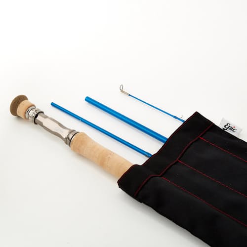 laydown image of 8wt 888 FastGlass Fly Rod w/ Full Wells Grip