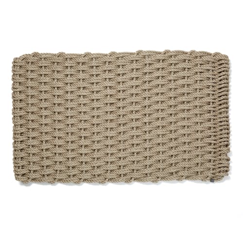 laydown image of Hand Woven Lobster Rope Doormat - Standard