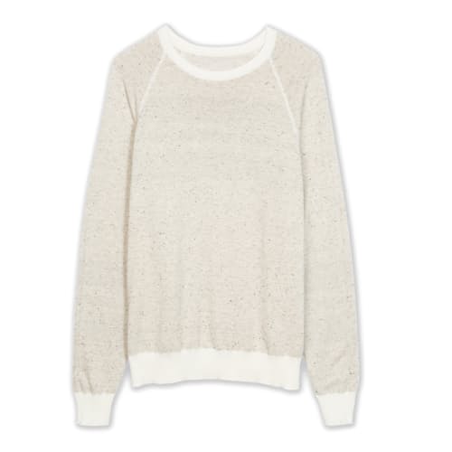 laydown image of Reversible Cotton Silk Crew