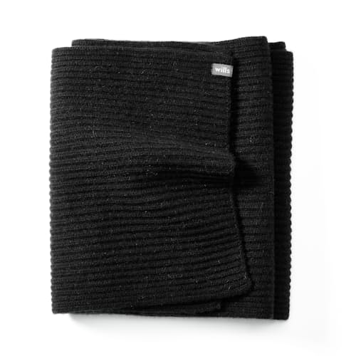 laydown image of Cashmere Ribbed Scarf