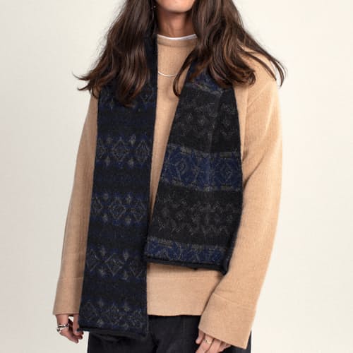 laydown image of The English Difference Fair Isle Scarf