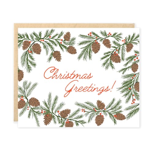 laydown image of Christmas Greetings Cards - Box of 6