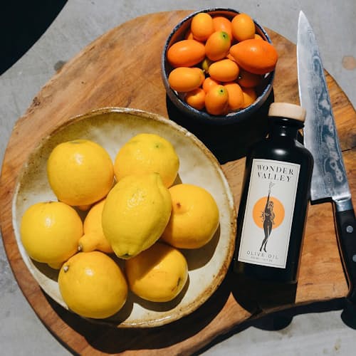 laydown image of Extra Virgin Olive Oil
