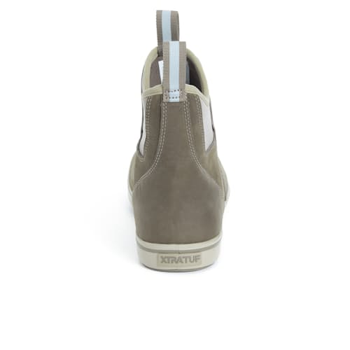 laydown image of Leather Ankle Deck Boot