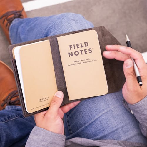 laydown image of Field Notes Leather Folio