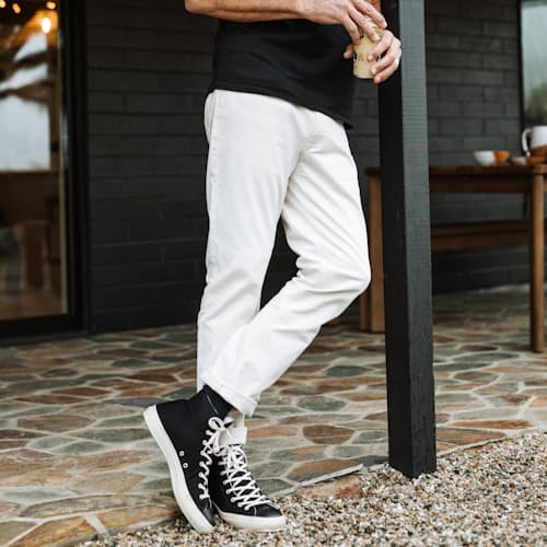 laydown image of SLP01 JP High Top Canvas Sneaker