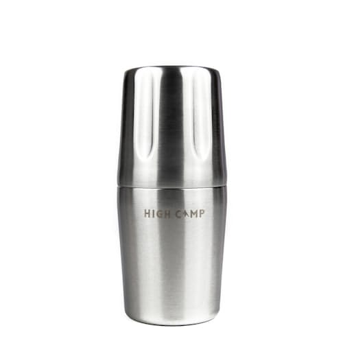 laydown image of Firelight 375ml Flask + Leather Holster