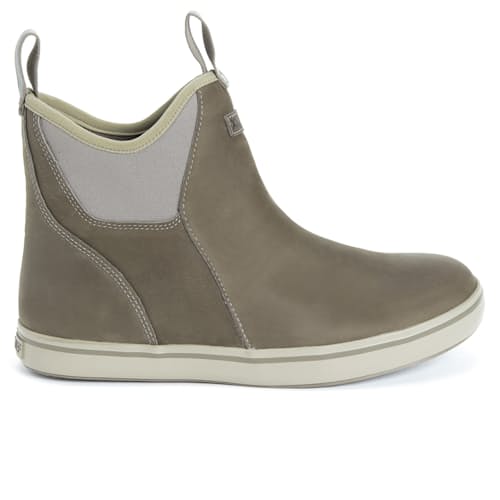 laydown image of Leather Ankle Deck Boot