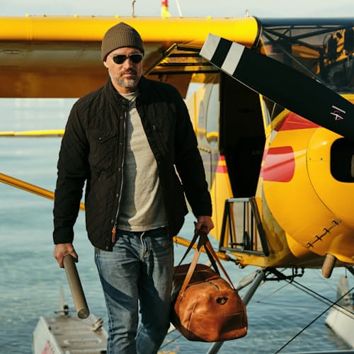 laydown image of Quilted Insulated Tanker Jacket - Exclusive