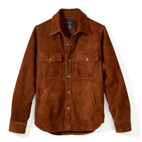 laydown image of Golden Bear Suede Shirt