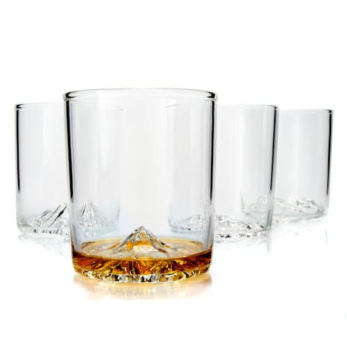 laydown image of Pacific Northwest - Set of 4 Whiskey Glasses