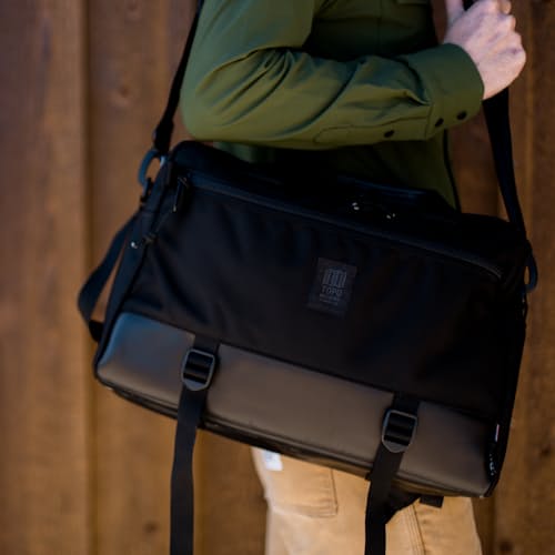 laydown image of Commuter Briefcase - Heritage Canvas Series