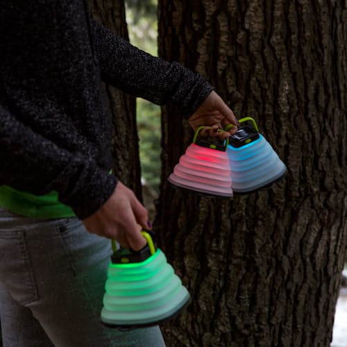 laydown image of Crush Light Chroma Collapsible Solar Lantern