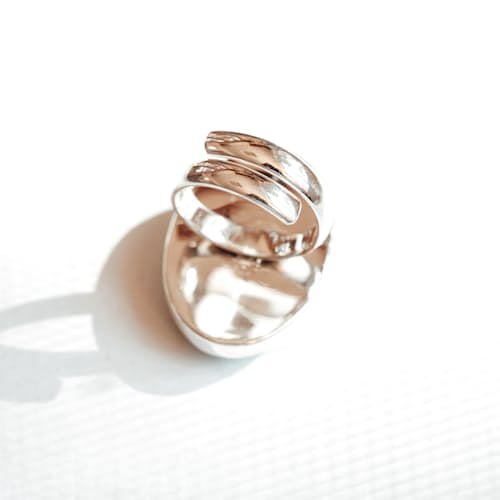 laydown image of Azurite Adjustable Ring