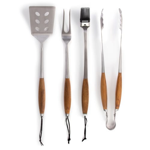 laydown image of 4-Piece BBQ Tool Set