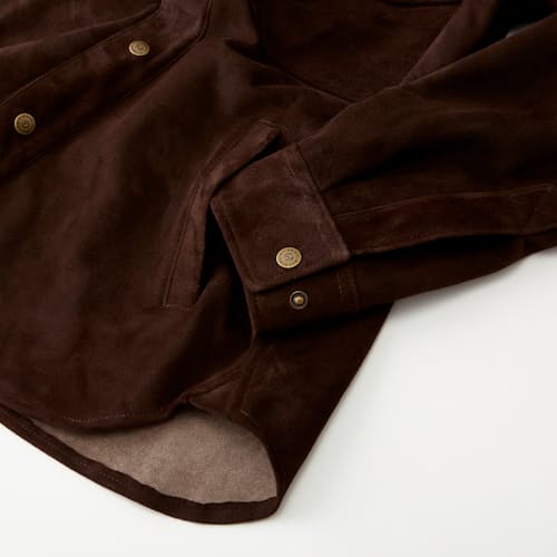 laydown image of Golden Bear Suede Shirt