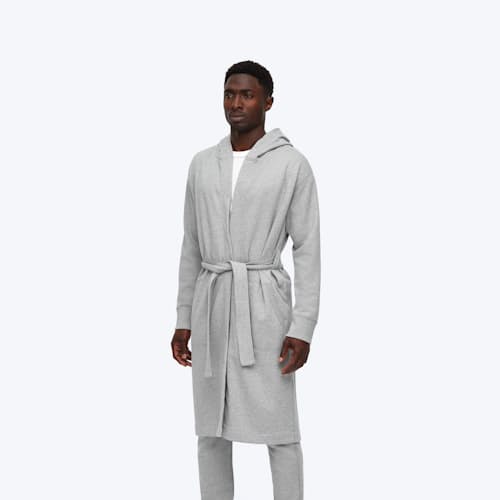 laydown image of Midweight Terry Hooded Robe