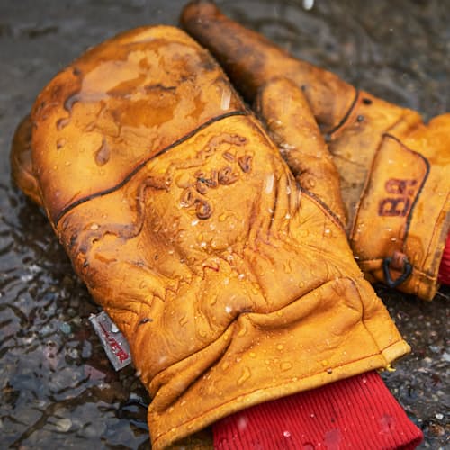 lifestyle image of Frontier Waxed Mittens