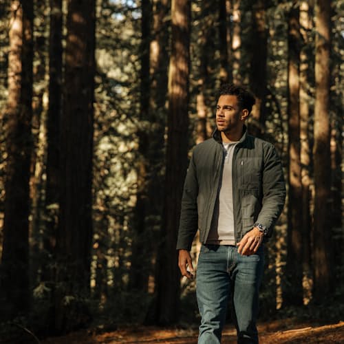 laydown image of Quilted Flight Jacket