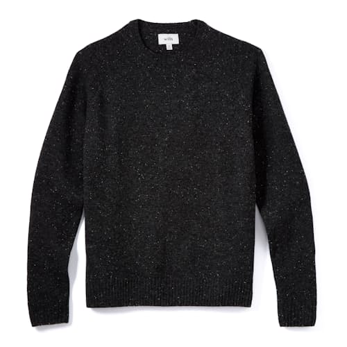 laydown image of Speckled Merino Wool Crewneck Sweater