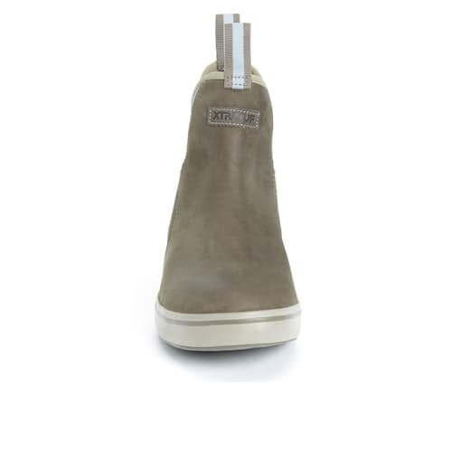 laydown image of Leather Ankle Deck Boot